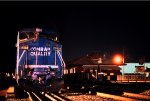 Conrail work train at night